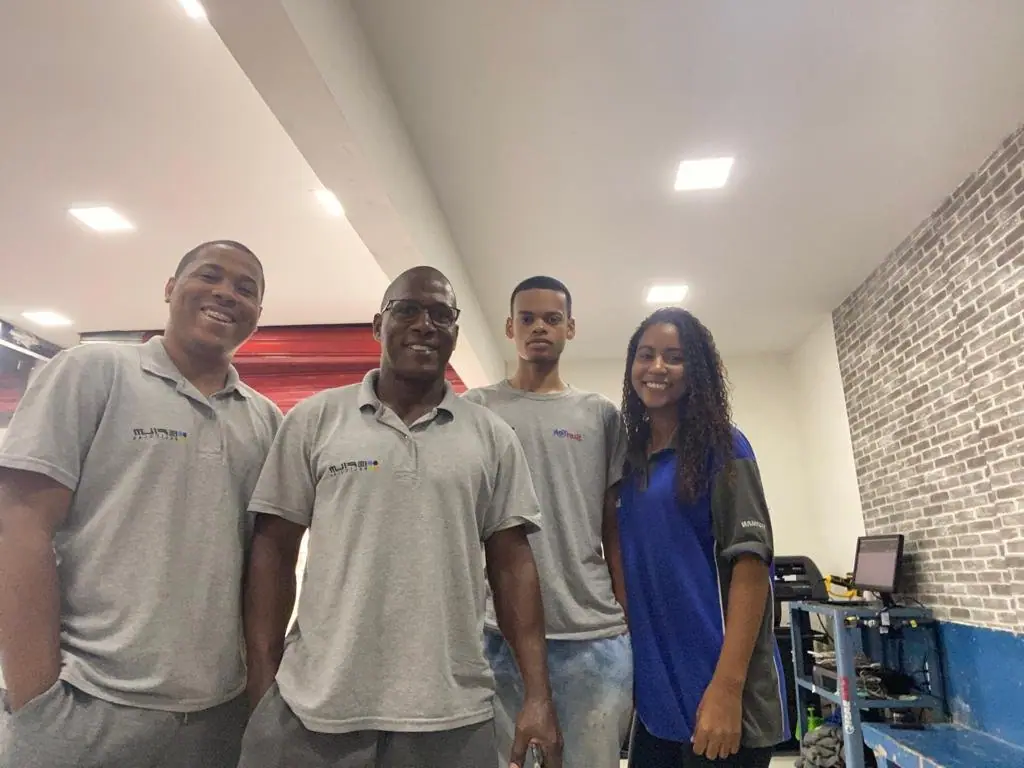 Equipe da Edu Film na loja de Curicica, Jacarepaguá